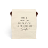 Laden Sie das Bild in den Galerie-Viewer, Mit e vollem mage - Lunchtasche aus Canvas mit Riemen 100% Baumwolle